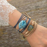 Bracelet LAGON BLEU Pierre Naturelle Amazonite - Couleurs Lagon