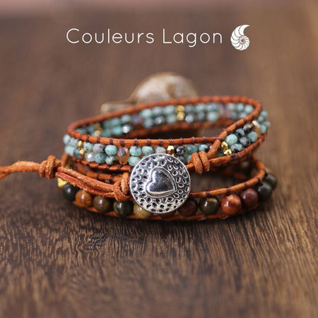 Bracelet Nautile Océan - Couleurs Lagon