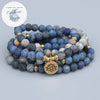 Bracelet Perles Mala Yoga Bleu - Couleurs Lagon