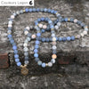 Bracelet Perles Mala Yoga Bleu - Couleurs Lagon