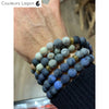 Bracelet Perles Mala Yoga Bleu - Couleurs Lagon