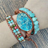 Bracelet Pierre du Lagon de Nouvelle Calédonie - Couleurs Lagon