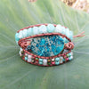 Bracelet Pierre du Lagon de Nouvelle Calédonie - Couleurs Lagon