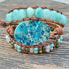 Bracelet Pierre du Lagon de Nouvelle Calédonie - Couleurs Lagon