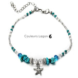 Bracelets de cheville Etoiles de Mer - Couleurs Lagon
