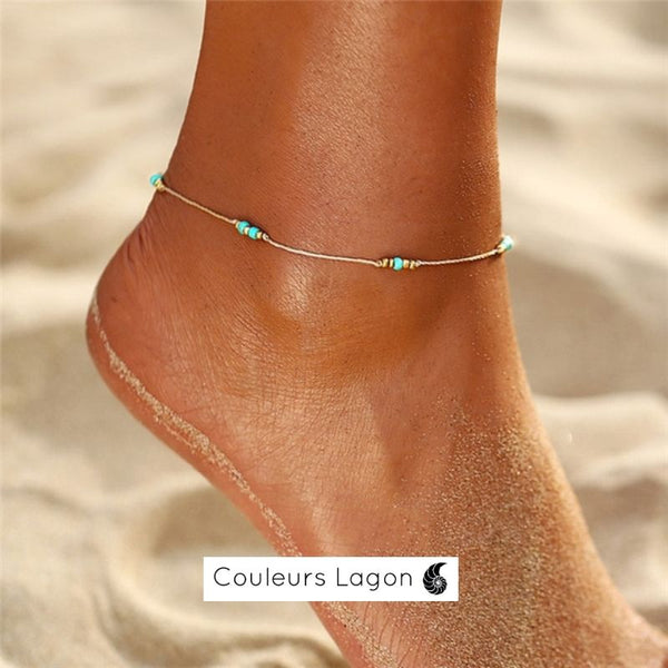 Bracelets de cheville Etoiles de Mer - Couleurs Lagon