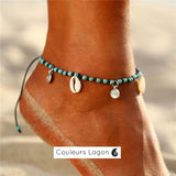 Bracelets de cheville Etoiles de Mer - Couleurs Lagon