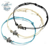Bracelets de cheville Tortue de mer finition argent ancien - Couleurs Lagon