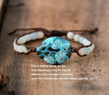 Bracelets LAGON Pierres naturelles Amazonite et Perles Tissées Océan - Couleurs Lagon