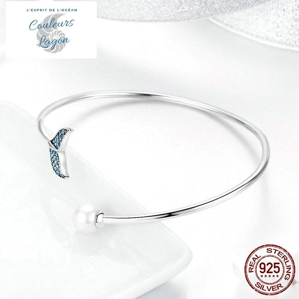 Bracelets Queue de Sirène en Argent Massif 925 - Couleurs Lagon