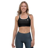 Brassière sport femme UPF50+ noir BLACK Couleurs Lagon — vue face
