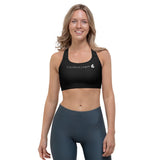 Brassière surf kite femme noir double couche — côté Couleurs Lagon
