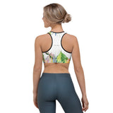 Top sport nautique femme hibiscus libellule UPF50+ — avant Couleurs Lagon Nouméa