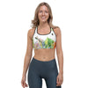 Brassière de Sport Couleurs Lagon FLORAL LIBELLULE HIBISCUS - Couleurs Lagon