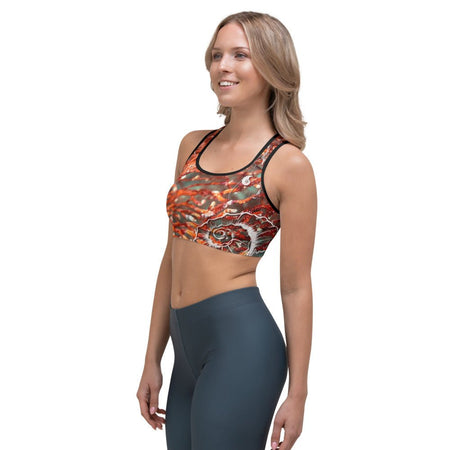Brassière de Sport Couleurs Lagon GORGONES ROUGE D - Couleurs Lagon