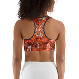 Brassière sport femme gorgones rouge passepoil blanc/noir — Couleurs Lagon