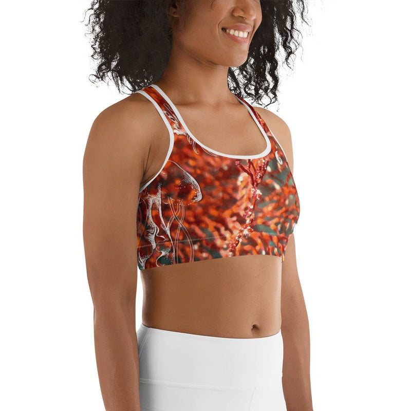 Brassière de Sport Couleurs Lagon GORGONES ROUGE G - Couleurs Lagon