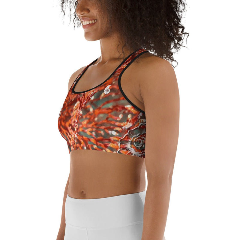 Brassière de Sport Couleurs Lagon GORGONES ROUGE G - Couleurs Lagon