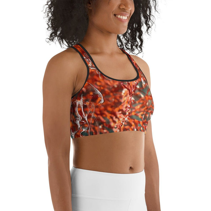 Brassière de Sport Couleurs Lagon GORGONES ROUGE G - Couleurs Lagon