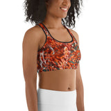 Brassière surf kite femme gorgones rouge — côté Couleurs Lagon Pacifique