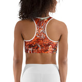 Top yoga surf femme gorgones rouge bonnets A-C — Couleurs Lagon Nouvelle-Calédonie