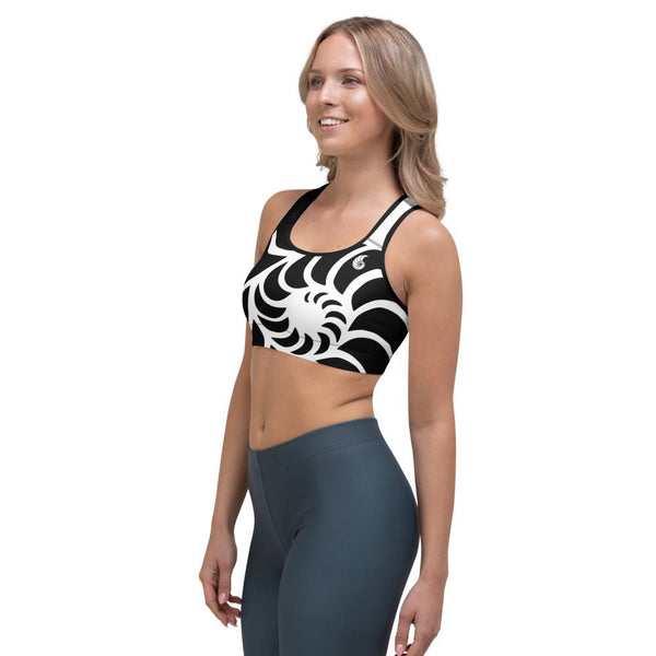Top dos nageur brassière nautile noir — porté Couleurs Lagon
