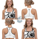 Brassière crossfit fitness femme motif nautile white 2 — Couleurs Lagon