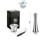 Capsule en Acier Inoxydable avec Filtre pour Machine Nespresso - Couleurs Lagon