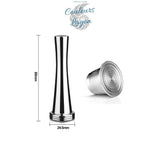 Capsule en Acier Inoxydable avec Filtre pour Machine Nespresso - Couleurs Lagon