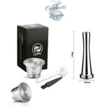 Capsule en Acier Inoxydable avec Filtre pour Machine Nespresso - Couleurs Lagon