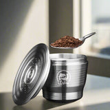 Capsule en Acier Inoxydable avec Filtre pour Machine Nespresso - Couleurs Lagon