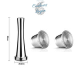 Capsule en Acier Inoxydable avec Filtre pour Machine Nespresso - Couleurs Lagon
