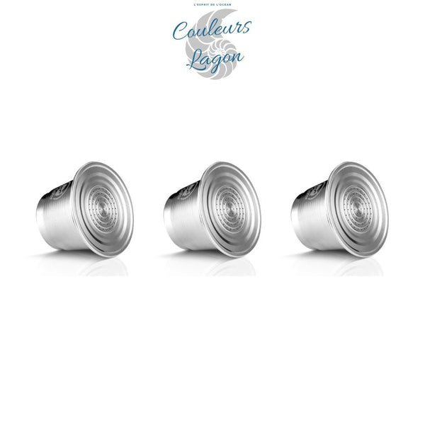 Capsule en Acier Inoxydable avec Filtre pour Machine Nespresso - Couleurs Lagon