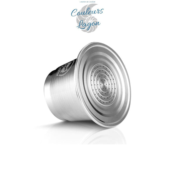 Capsule en Acier Inoxydable avec Filtre pour Machine Nespresso - Couleurs Lagon