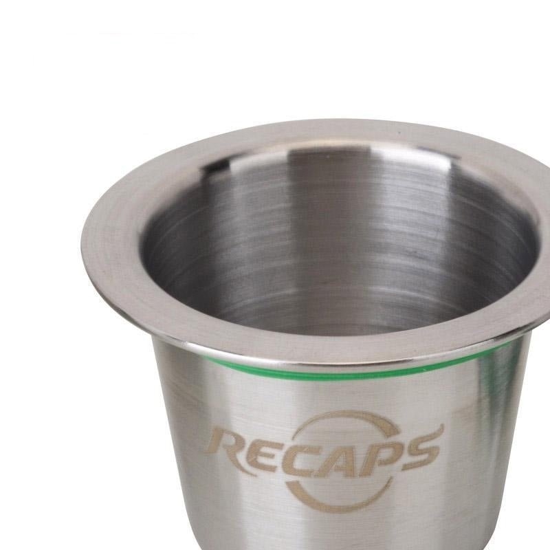 Capsules réutilisables RECAPS pour machines Nespresso + 60 couvercles - Couleurs Lagon