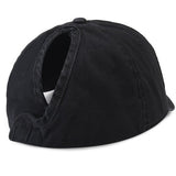 Casquette baseball coton lavé spécial queue de cheval - Couleurs Lagon