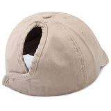Casquette baseball coton lavé spécial queue de cheval - Couleurs Lagon