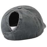 Casquette baseball coton lavé spécial queue de cheval - Couleurs Lagon