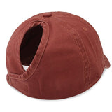 Casquette baseball coton lavé spécial queue de cheval - Couleurs Lagon