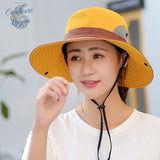 Chapeau de mer et randonnée UPF50+ spécial cheveux longs à bord large pliable PANAMA 2 COULEURS - Couleurs Lagon