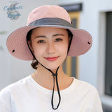 Chapeau de mer et randonnée UPF50+ spécial cheveux longs à bord large pliable PANAMA 2 COULEURS - Couleurs Lagon