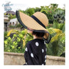 Chapeau de paille en Organza tissé à la mode pour femme - Couleurs Lagon