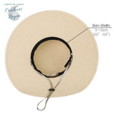 Chapeau de Plage Paille Ajustable - Couleurs Lagon