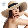 Chapeau de Plage Paille Ajustable - Couleurs Lagon