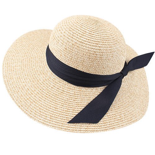 Chapeau de Plage Paille Ajustable - Couleurs Lagon