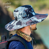 Chapeau de Soleil Anti UV Unisexe à Bord Large Pliable PANAMA - Couleurs Lagon
