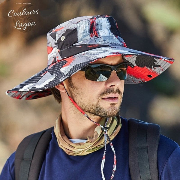 Chapeau De Soleil Anti-UV Pliable Homme - Capeline Large Bord UPF 50+ Pour Pêche, Randonnée, Camping