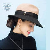 Chapeau Melon Dame Pure Laine PANAMA - Couleurs Lagon