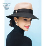 Chapeau Melon Dame Pure Laine PANAMA - Couleurs Lagon