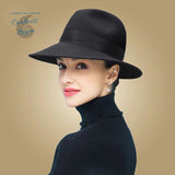 Chapeau Melon Dame Pure Laine PANAMA - Couleurs Lagon